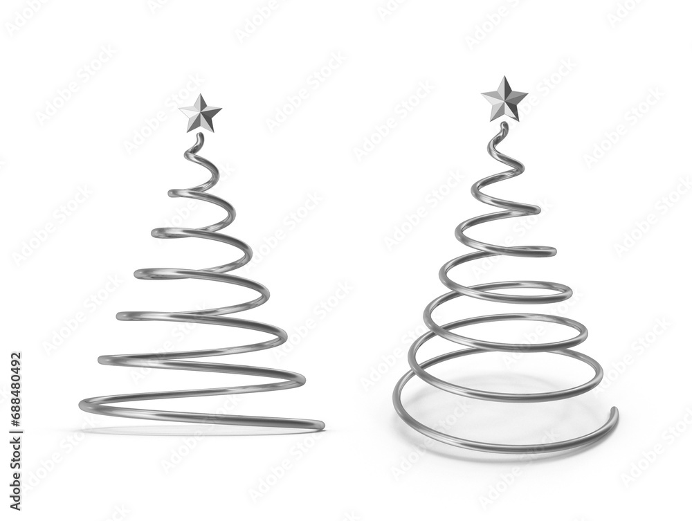 silver christmas tree on transparent background silver christmas tree on transparent background