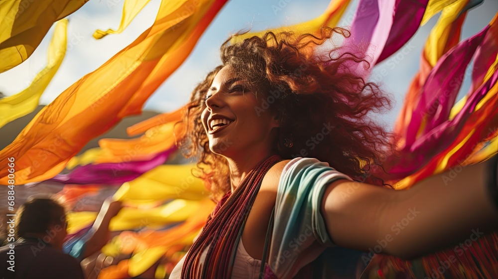 Handsome girl at a festival. Handsome girl at a festival.