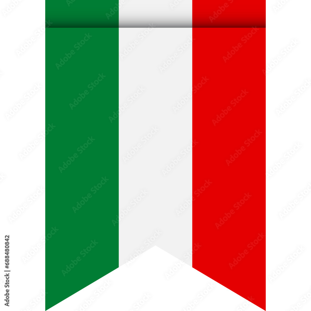 Fototapeta premium Hungary flag or pennant isolated on white background. Pennant flag icon.