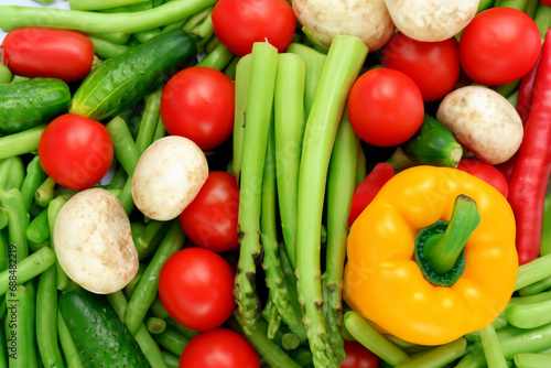 healthy eating. various vegetables close-up, top view. healthy lifestyle concept