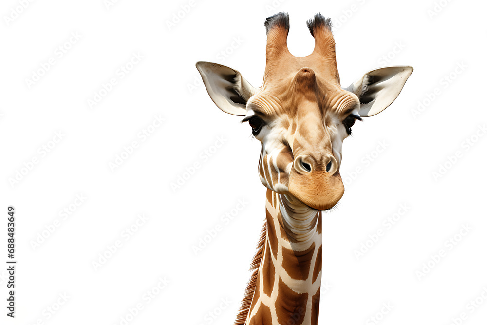 Giraffe, isolated on white background