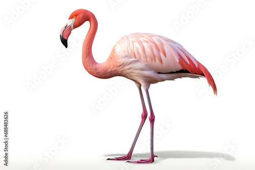 Flamingo, isolated on white background