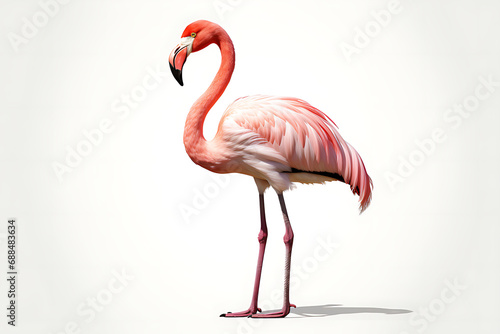 Flamingo  isolated on white background