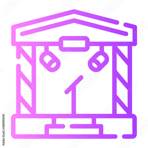 stage Line Gradient Icon