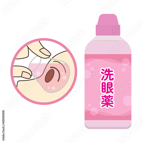 洗眼薬のイラスト