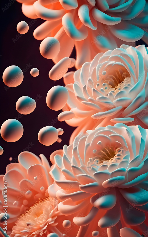 abstract 3d flowers background abstract 3d flowers background