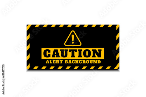Caution alert background sign in yellow black stripes