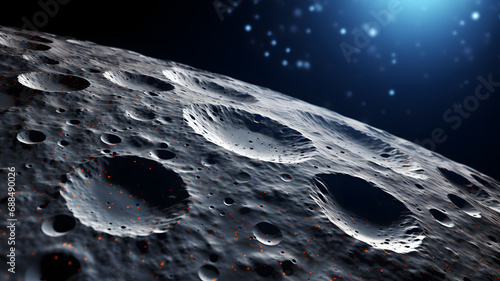 Moon surface with lunar cra...