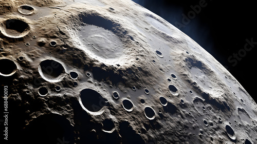 Moon surface with lunar cra...