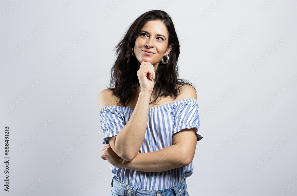 Portrait of a charming young woman, studio shot Portrait of a charming young woman, studio shot