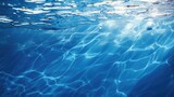 Blue water in a pool. Generative AI.