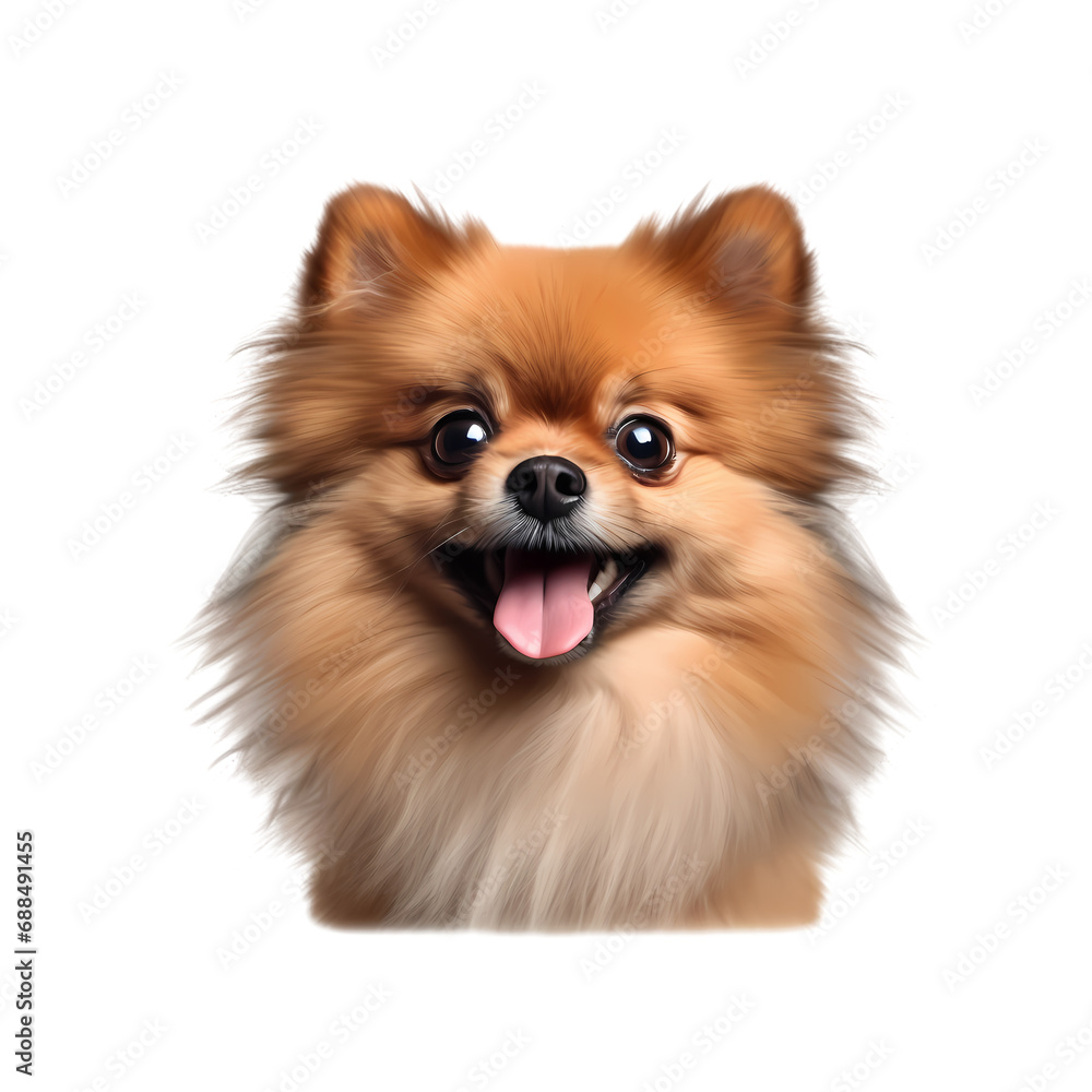 Pomeranian dog isolated on transparent background