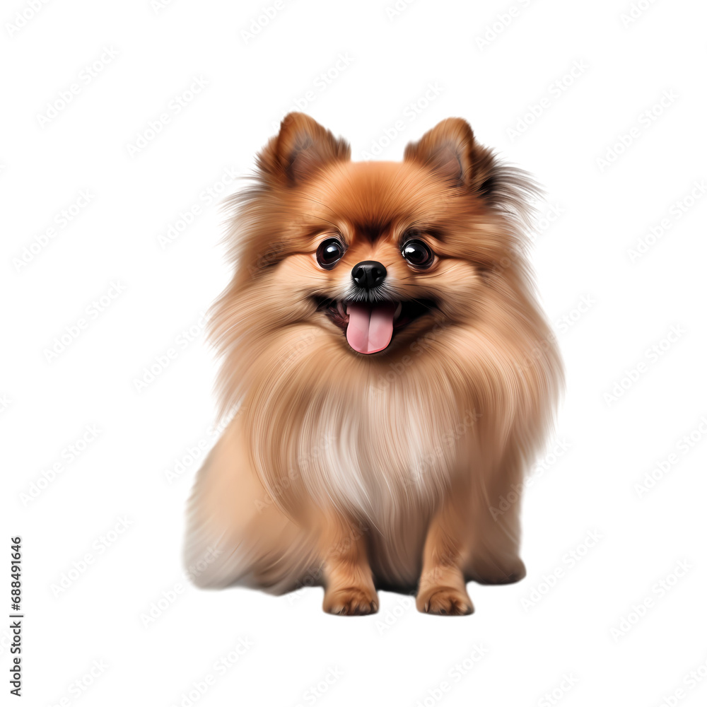 Pomeranian dog isolated on transparent background Pomeranian dog isolated on transparent background