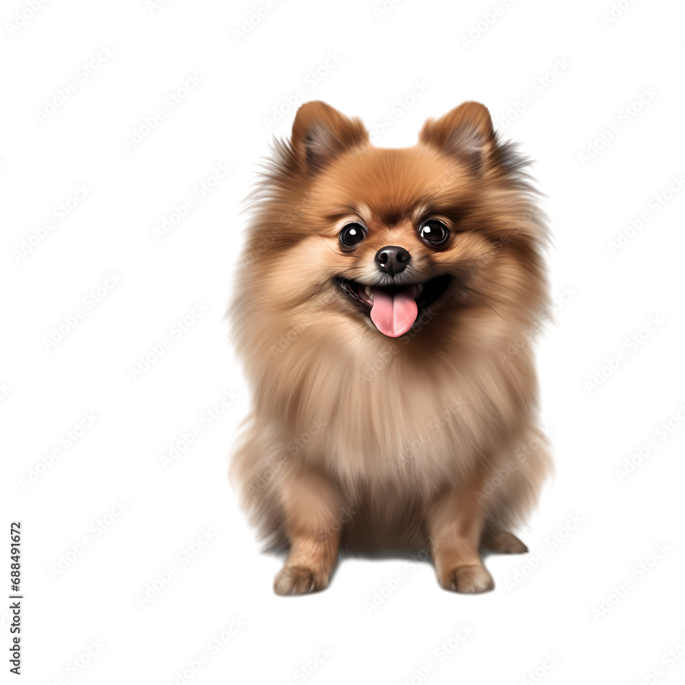 Pomeranian dog isolated on transparent background Pomeranian dog isolated on transparent background