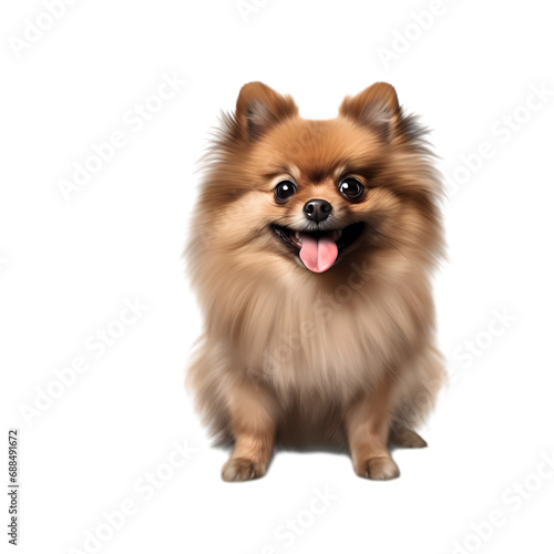 Pomeranian dog isolated on transparent background