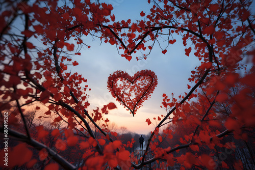 Autumn forest background. V...