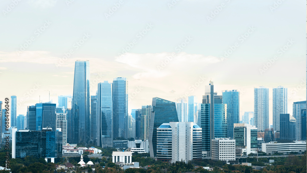Panoramic Jakarta skyline