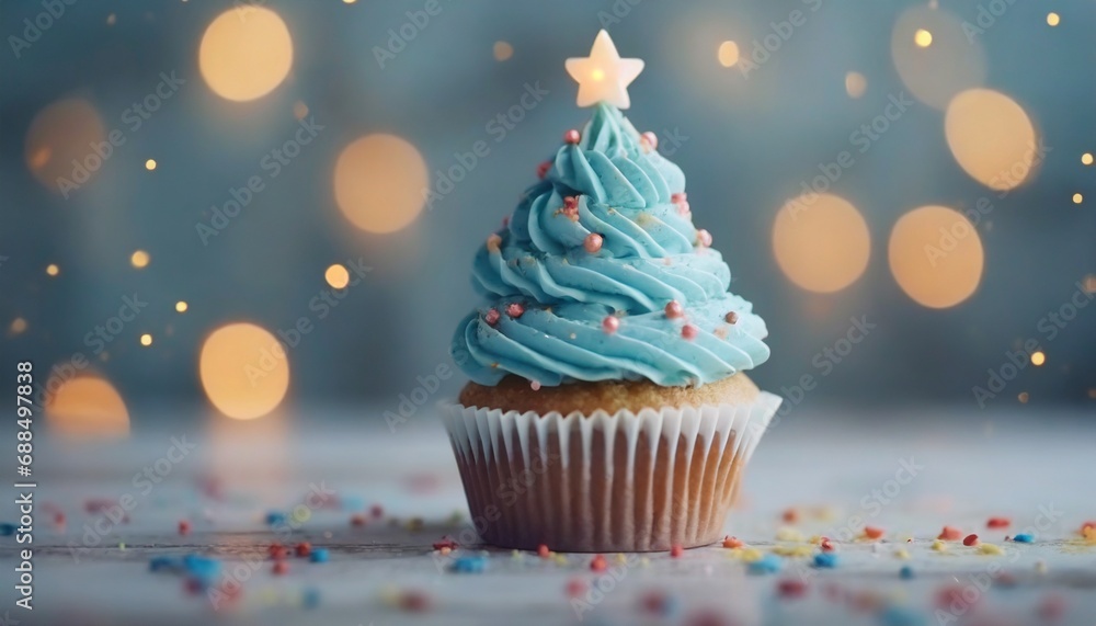 Celebrative Themed Cupcake background with Space for copy Celebrative Themed Cupcake background with Space for copy
