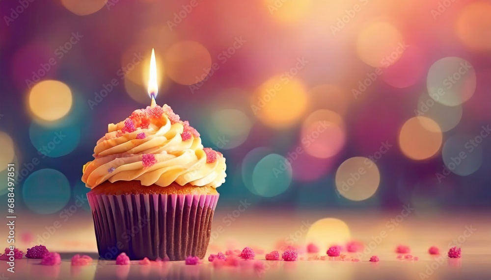 Celebrative Themed Cupcake background with Space for copy Celebrative Themed Cupcake background with Space for copy