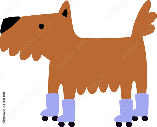 Dog On Roller Skates