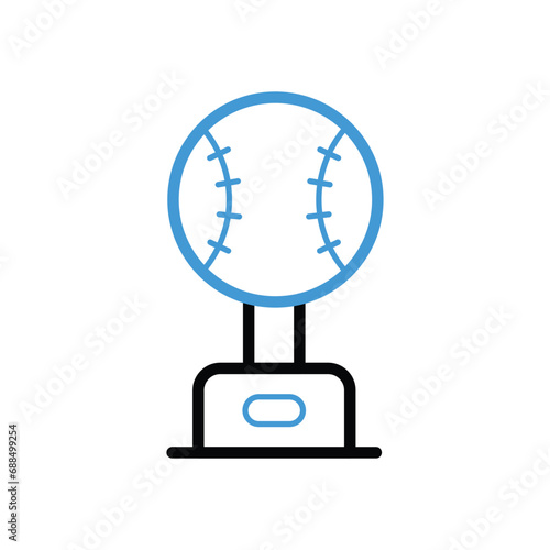 Baseball Trophy icon vector stock illustration