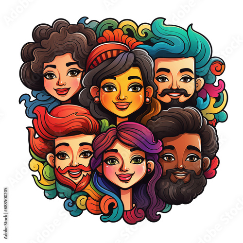 diverse races ethnicities, concept of inclusivity multiracial group of people.