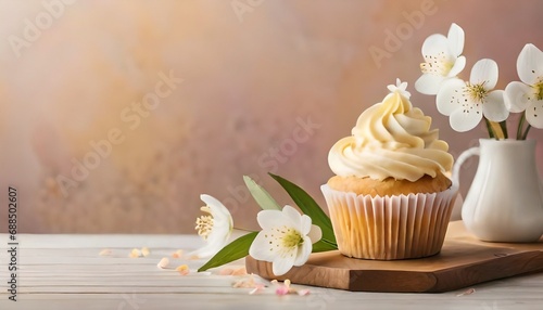 Spring themed cupcake for birthday or anniversary celebrations