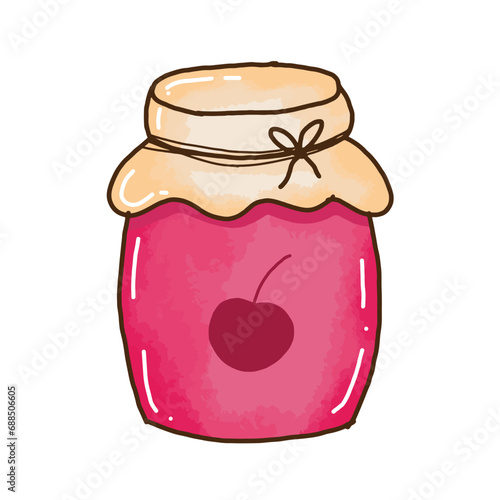jar of cherry jam