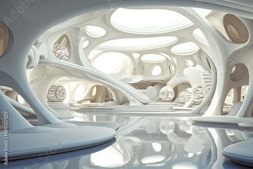A realistic futuristic interior architecture designs © Jeff