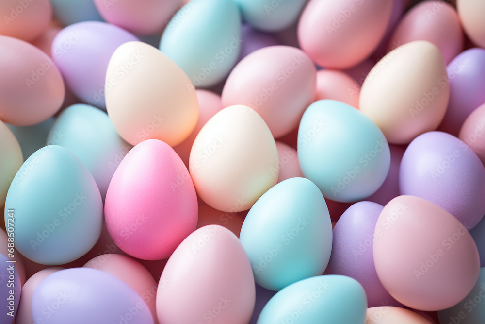 Pastel Easter Eggs Background - Vibrant, Colorful, Festive Holiday Decor - Created with Generative AI Tools Pastel Easter Eggs Background - Vibrant, Colorful, Festive Holiday Decor - Created with Generative AI Tools