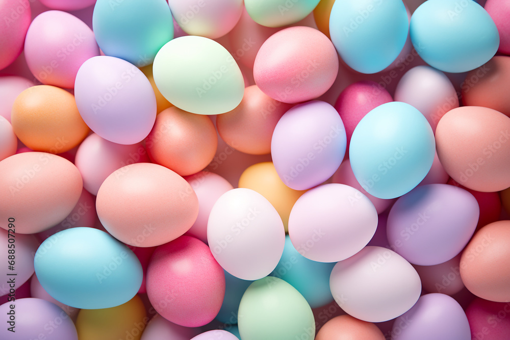 Pastel Easter Eggs Background - Vibrant, Colorful, Festive Holiday Decor - Created with Generative AI Tools Pastel Easter Eggs Background - Vibrant, Colorful, Festive Holiday Decor - Created with Generative AI Tools