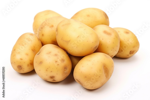 potatoes isolated on white background