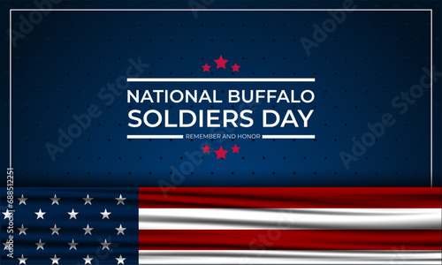 Happy national Buffalo Soldiers Day Background Vector Illustration 