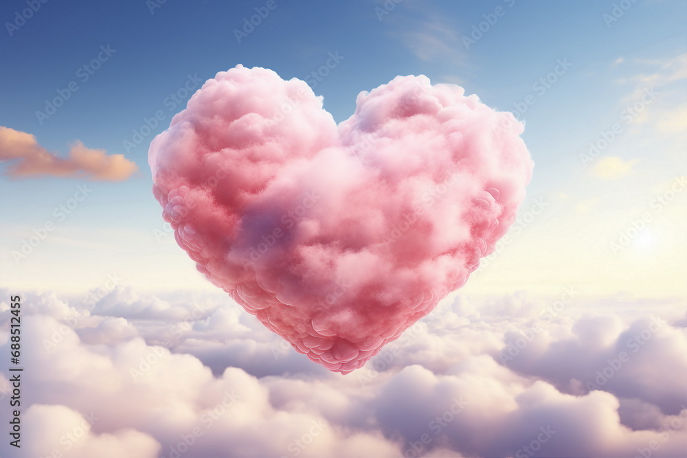 heart shape cloud in the sky
