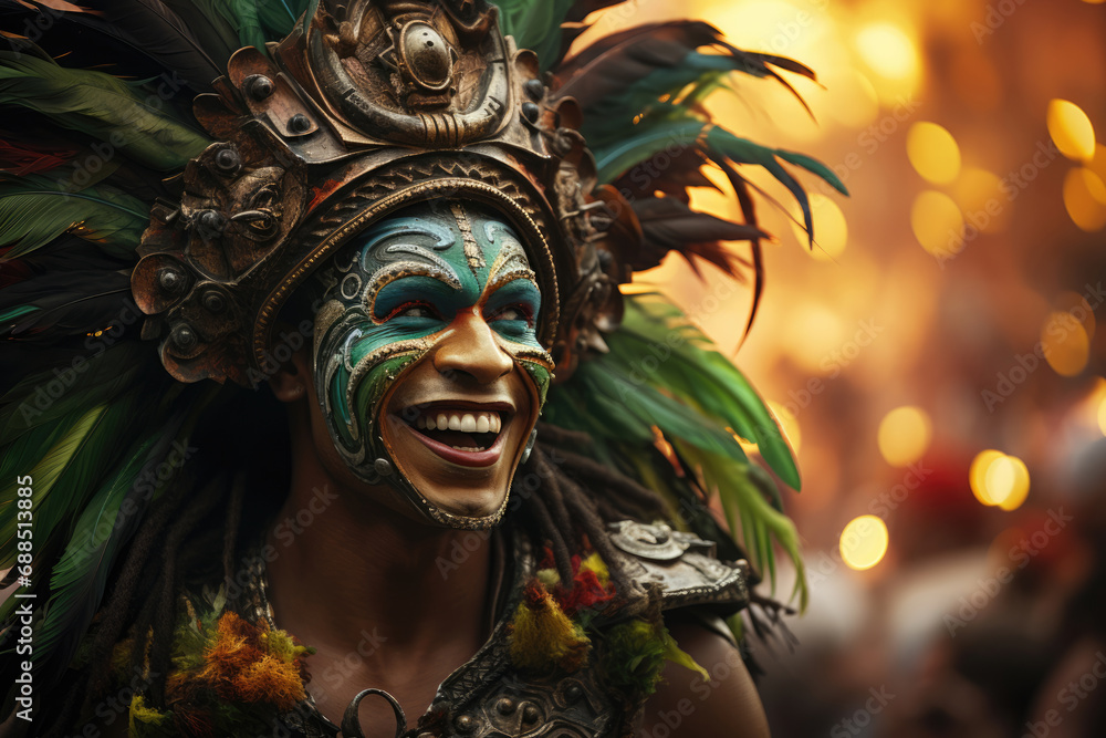 A man in a festive outfit at a Latin festival A man in a festive outfit at a Latin festival