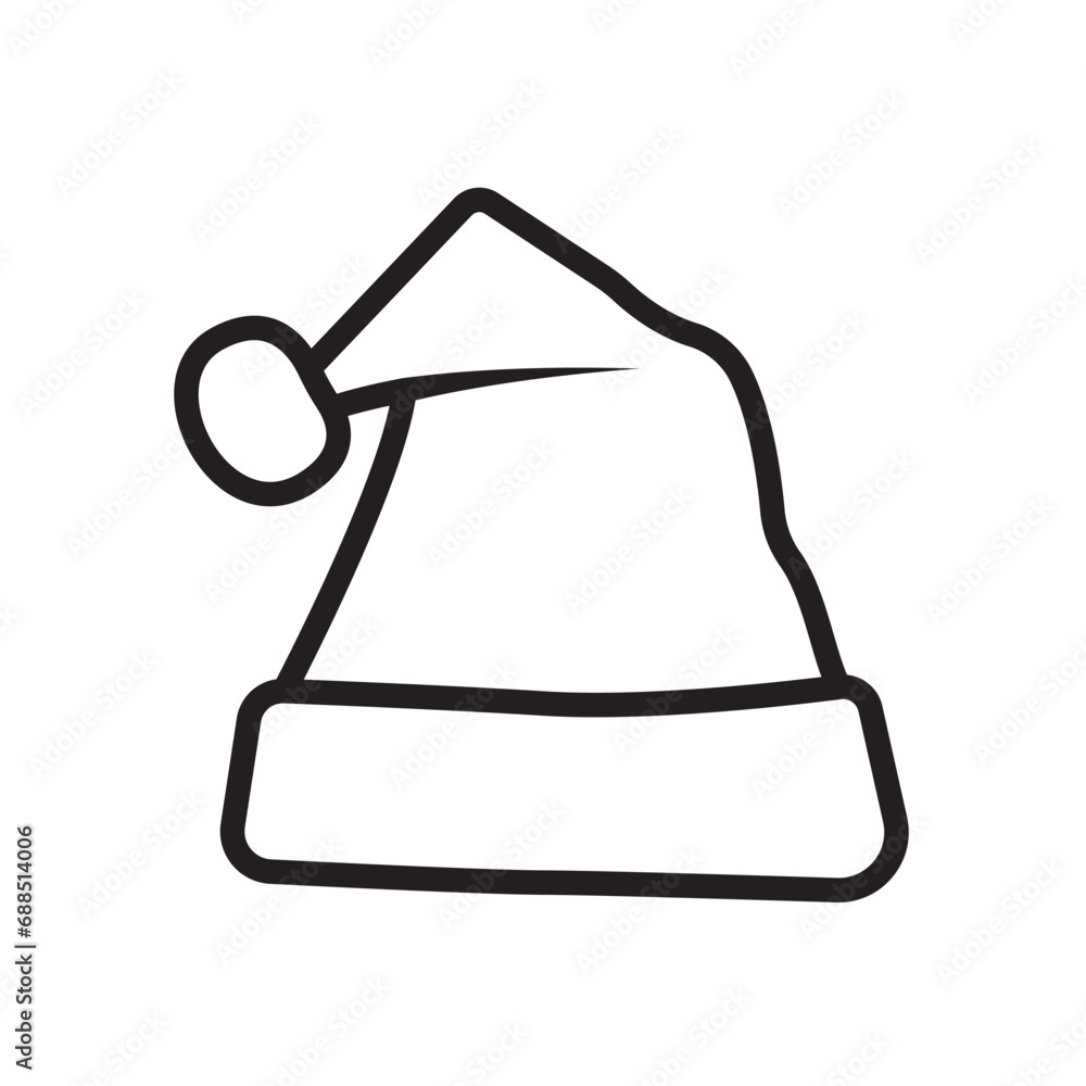 santa hat icon design vector template