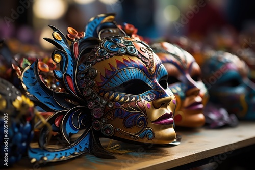 Craftsmanship on display artisan made carnival masks and costumes, carnival festival pictures
