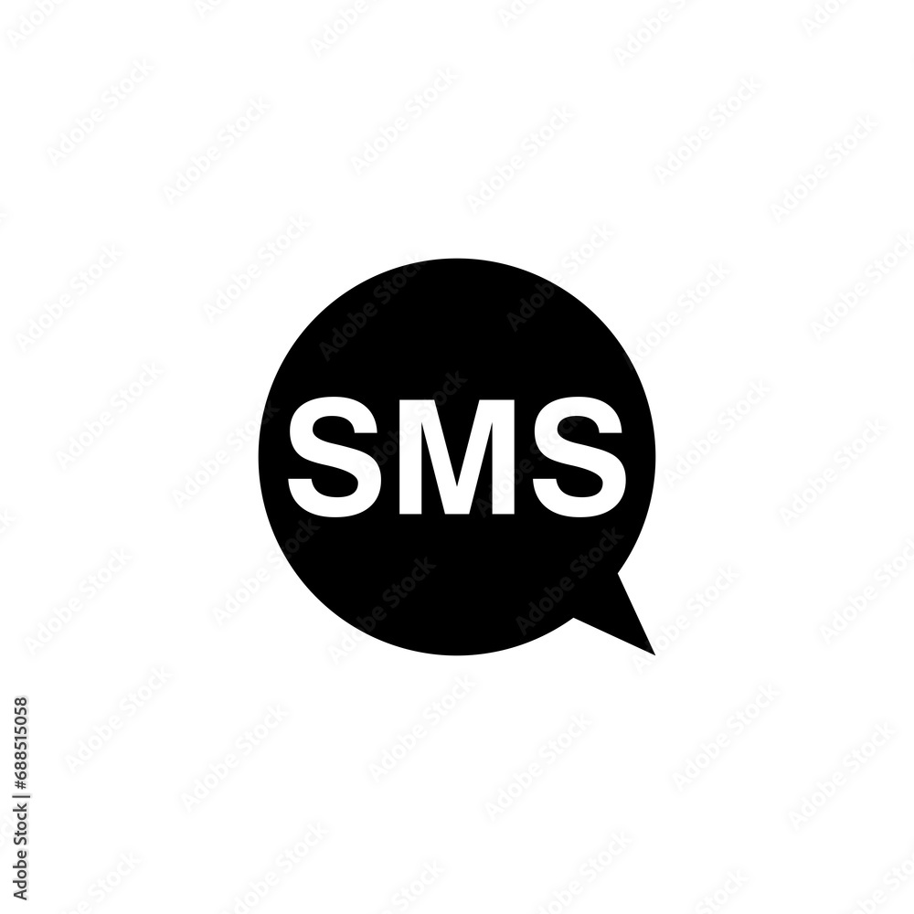 SMS bubble icon isolated on transparent background SMS bubble icon isolated on transparent background