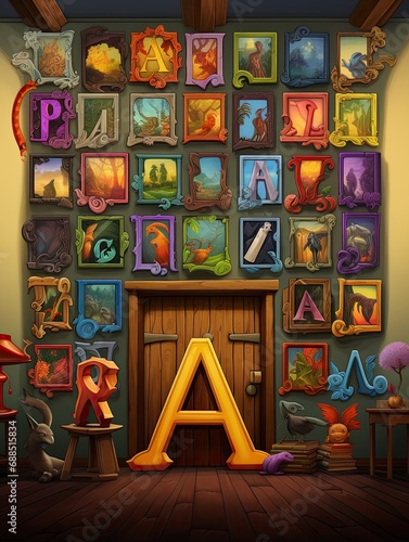 Alphabet Artistry: A Spectacular Tribute with Alphabetic Wall Art in Unique Styles © Michael