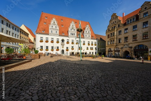 The city hall on the Market square in the Meissen's historical center.