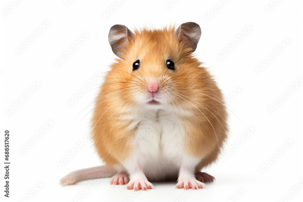 Golden hamster on a swhite background Golden hamster on a swhite background