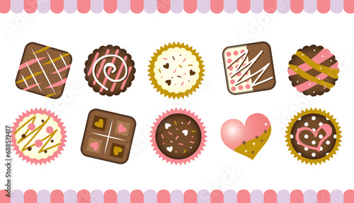 かわいいチョコレートのイラスト素材