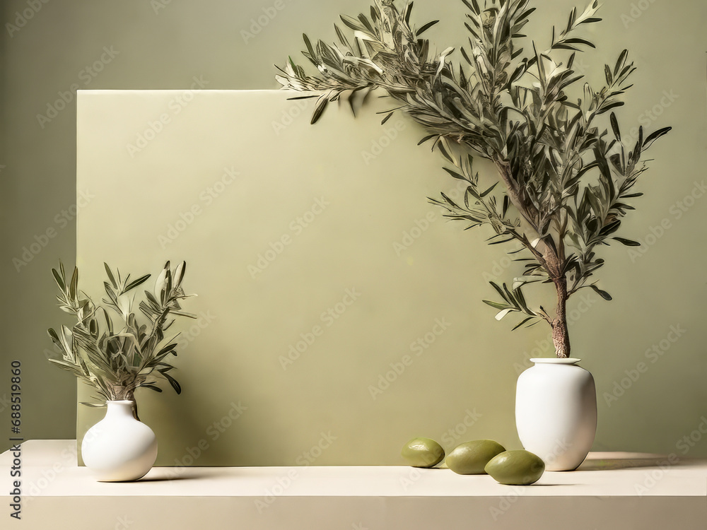 branch in a vase on the table branch in a vase on the table
