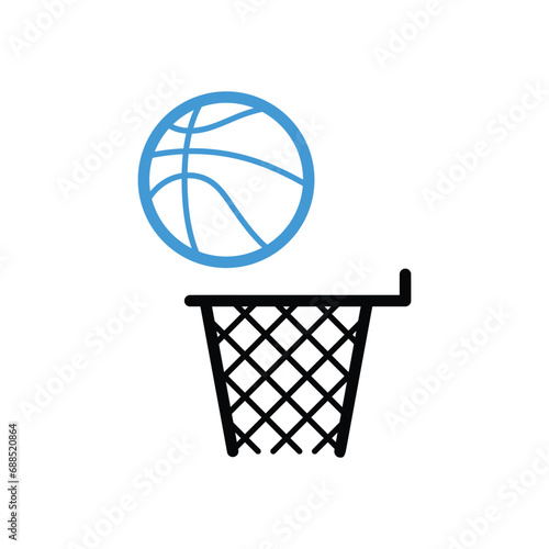 Basketball Hoop icon vector stock illustration