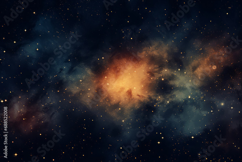 Illustration of galaxy with stars and space dust