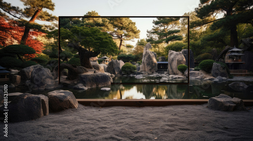 Tranquil Japanese garden cinema