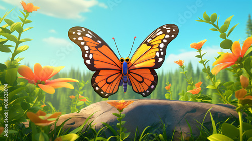 Cute Cartoon Butterfly © Natia