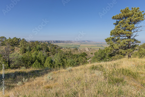 View of the west side of the North Platte valley  seen from Scotts Bluff