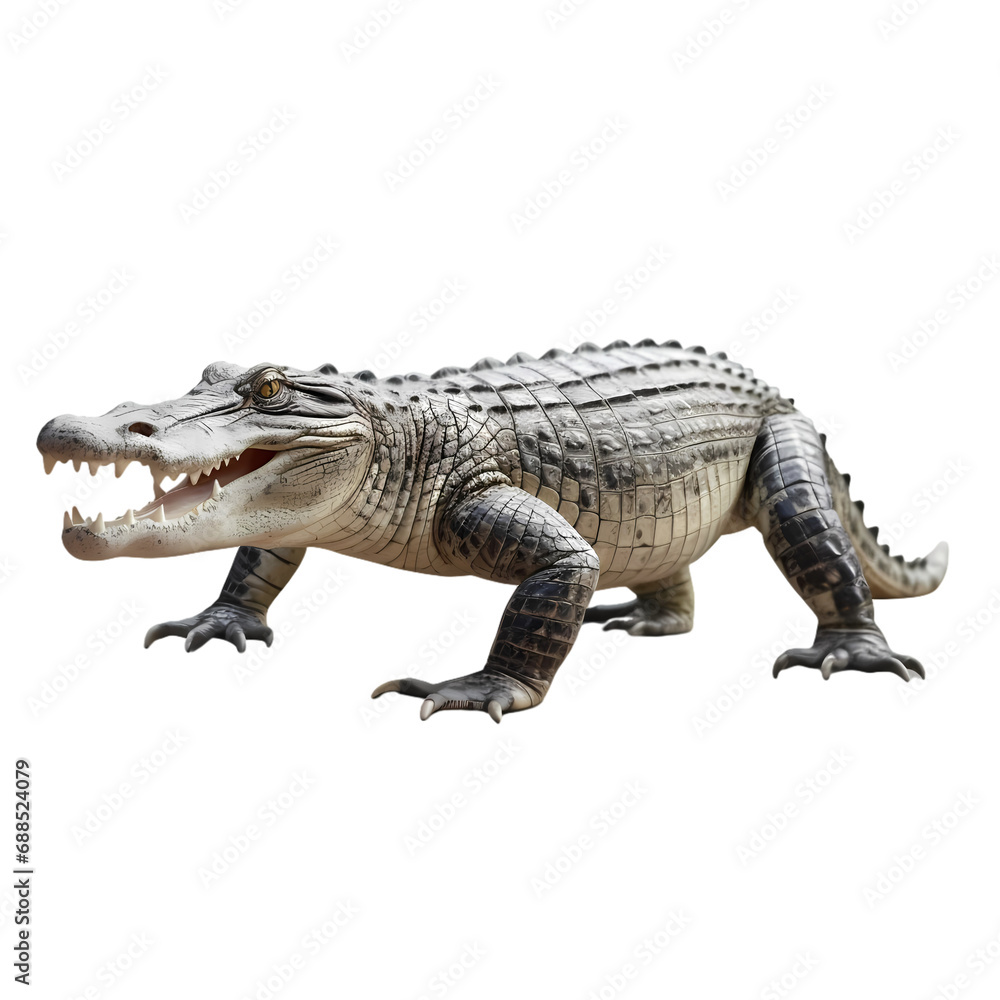 Crocodile isolated on transparent background Crocodile isolated on transparent background