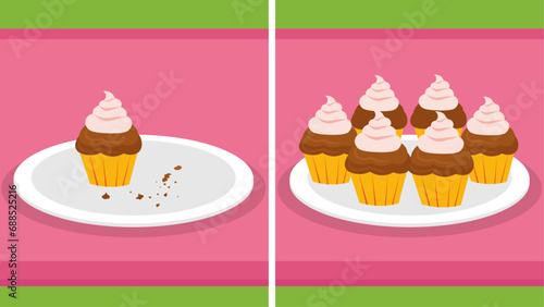 delicious cupcake design, vector illustration.